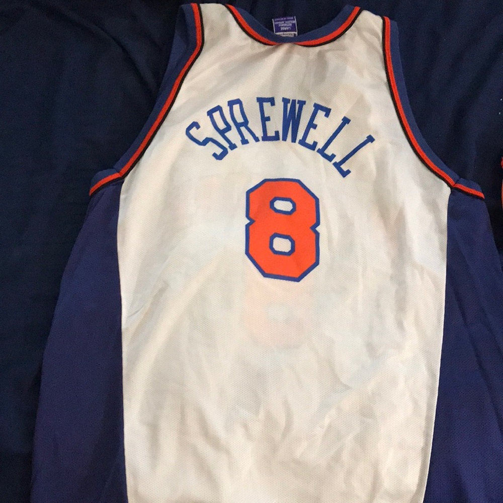 Latrell Sprewell Champion Knicks Jersey - Picture 2 of 2